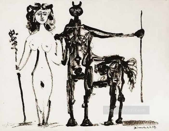 ケンタウロスとバッカンテ 1947年 パブロ・ピカソ油絵